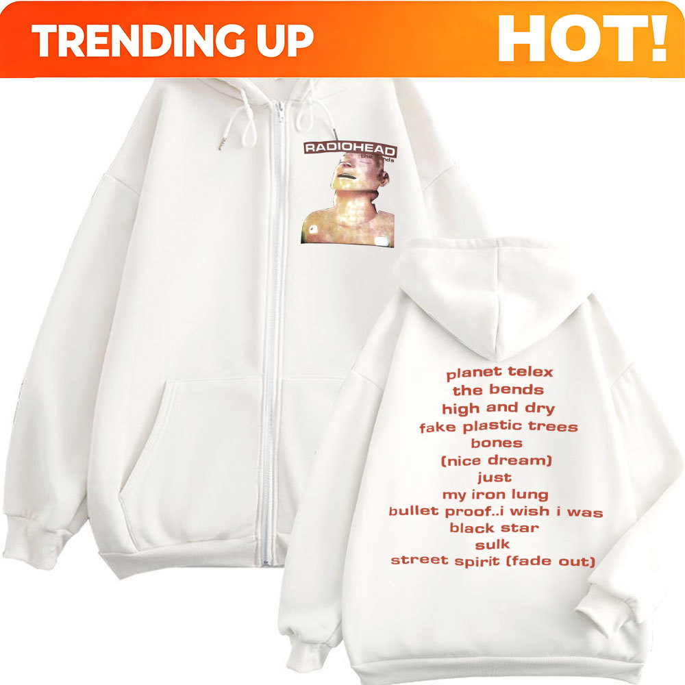 Mens Fashion Zip Up Hoodies - هودي بسحاب بتصميم ألبوم موسيقى فرقة