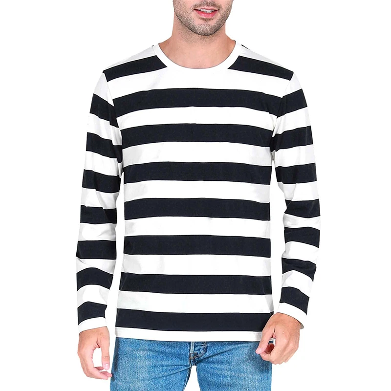 Mens Fashion Clothes - تي شيرت رجالي بأكمام طويلة بتصميم