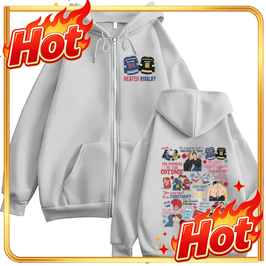 Mens Fashion Zip Up Hoodies - هودي بسحاب بطبعة 