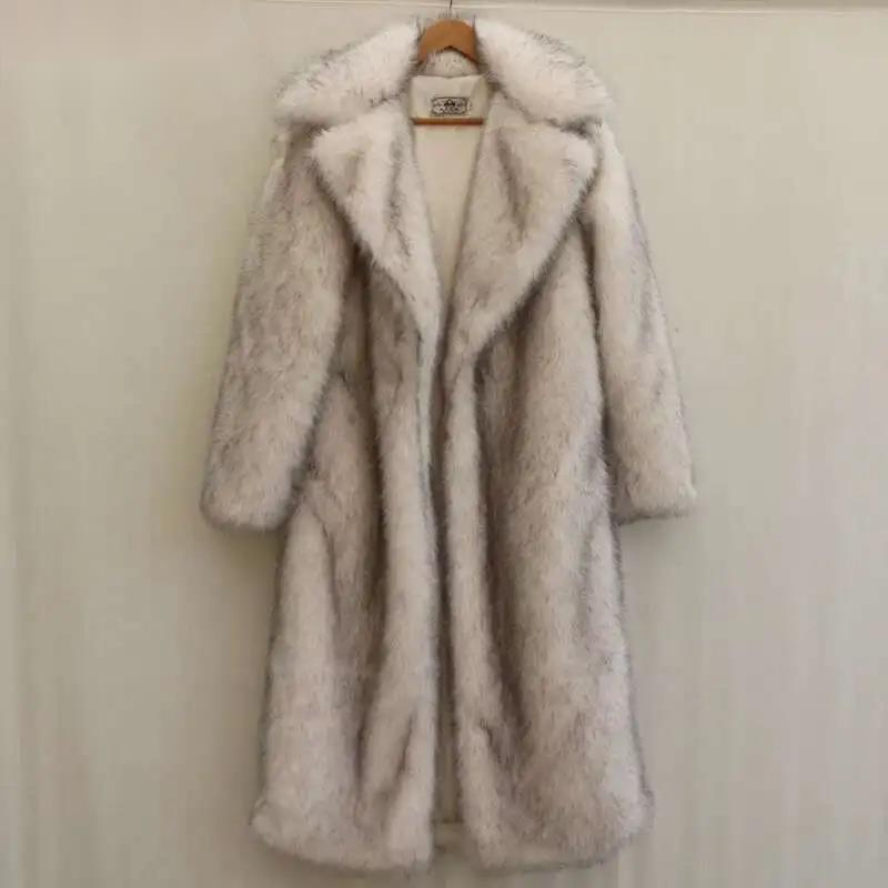 Men'S Fashion X - معطف فرو المنك للرجال دافئ للشتاء