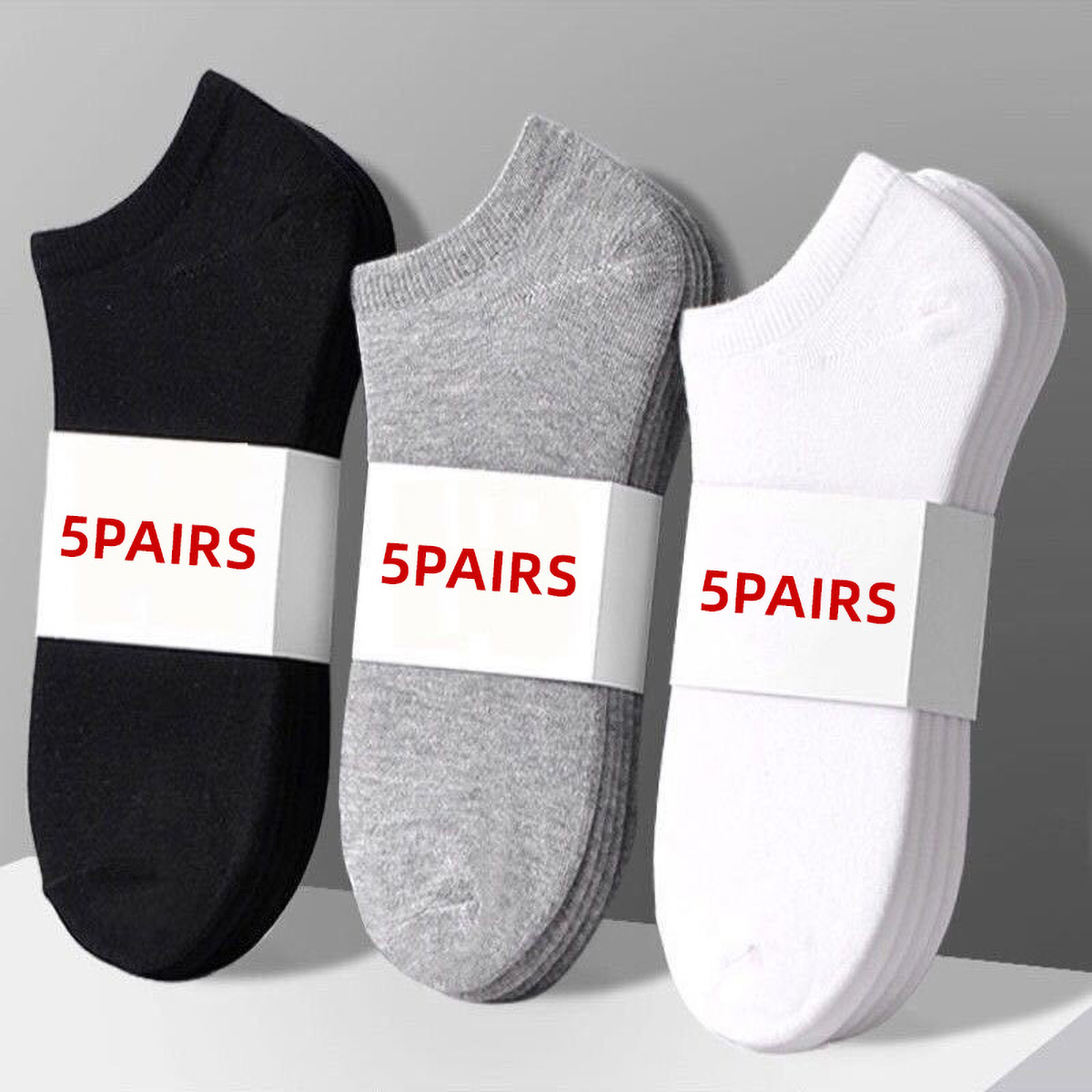 5 أزواج للجنسين عادية عادي الل - مراجعة Socks Ankle Men وسعره