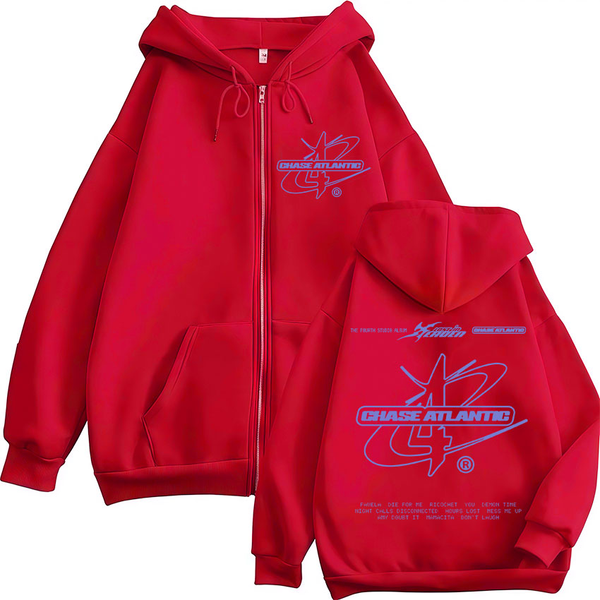 هودي بسحاب بطبعة فرقة الروك تش - مراجعة Mens Fashion Zip Up Hoodies وسعره