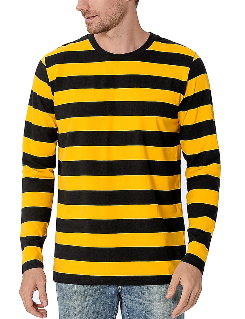 تي شيرت رجالي بأكمام طويلة بتص - مراجعة Mens Fashion Clothes وسعره