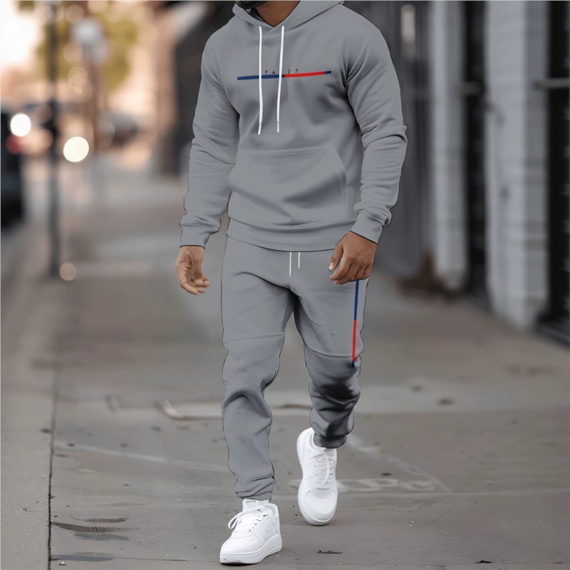 بدلة رياضية رجالية من قطعتين:  - مراجعة Mens Fashion Clothes وسعره