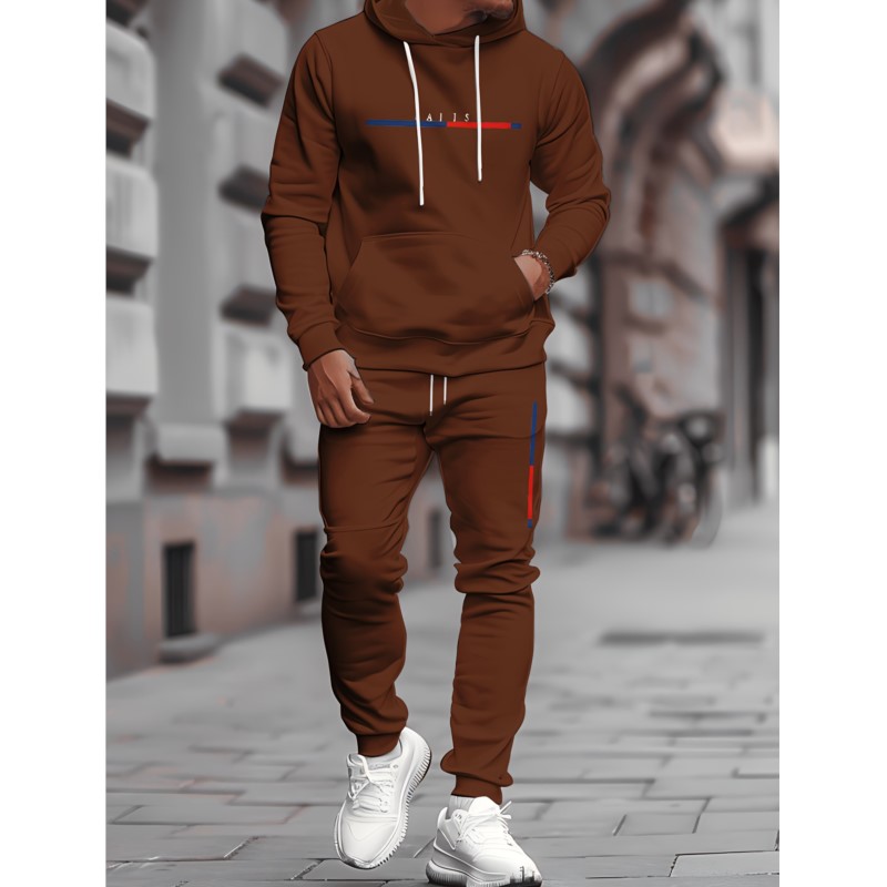 بدلة رياضية رجالية من قطعتين:  - مراجعة Mens Fashion Clothes وسعره