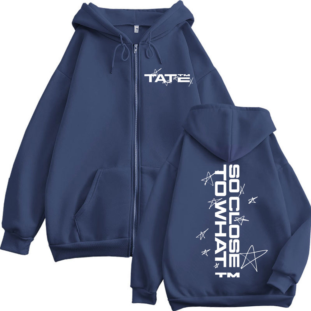 هودي بسحاب من Tate McRae بطباع - مراجعة Mens Fashion Zip Up Hoodies وسعره