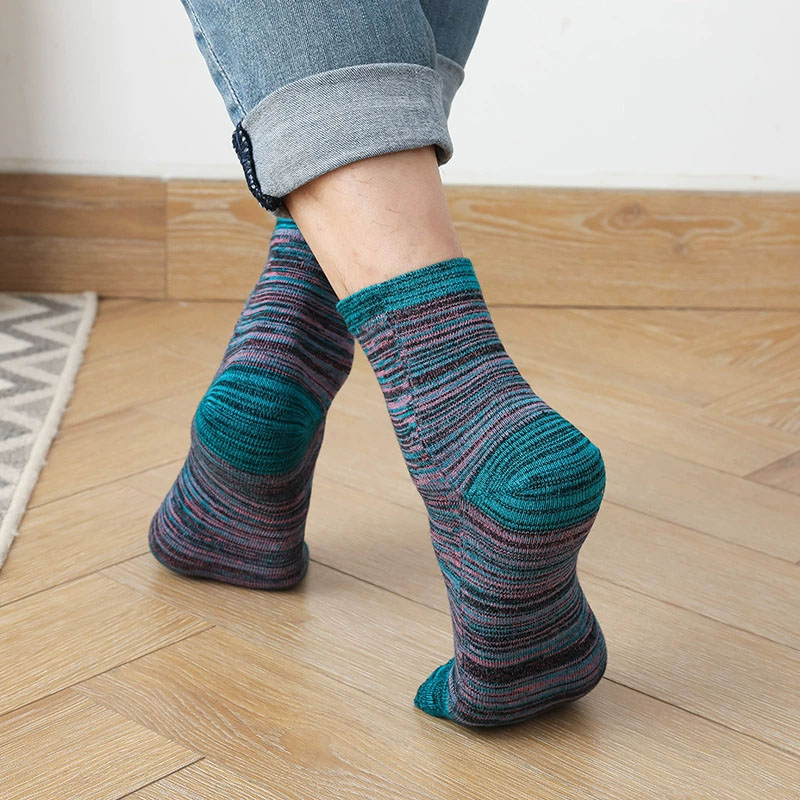 1/5 أزواج رجل ملون تو سعيد الج - مراجعة Socks Ankle Men وسعره