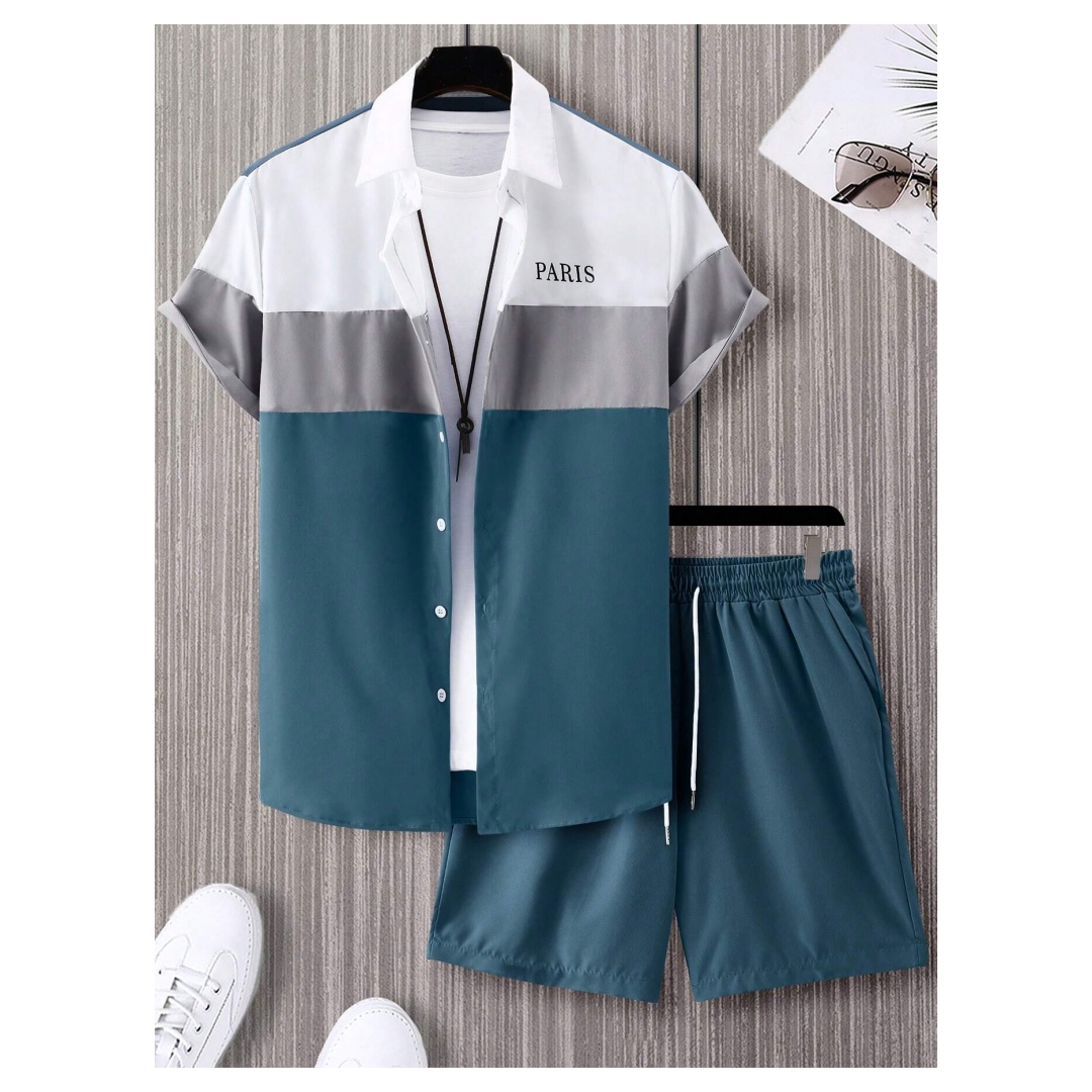 بدلة رجالية أنيقة زرقاء وبيضاء - مراجعة Mens Fashion Clothes وسعره