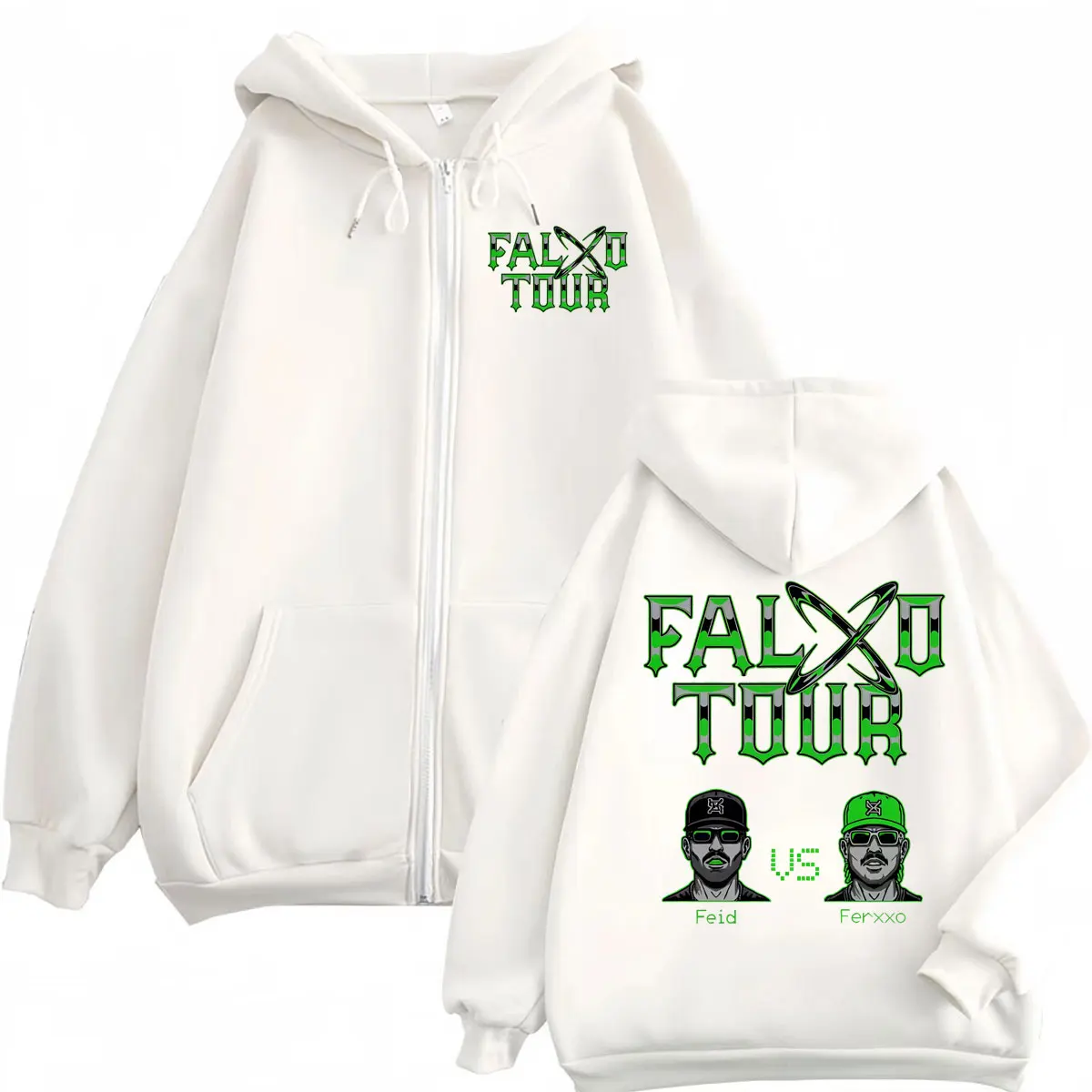 هودي بسحاب Feid Vs Ferxxo Falx - مراجعة Mens Fashion Zip Up Hoodies وسعره